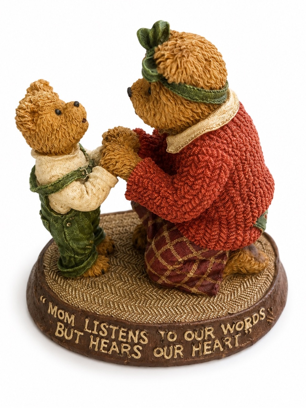 Boyds Bears Bearstone Mom Listens to Our Words Resin Figurine Collectible